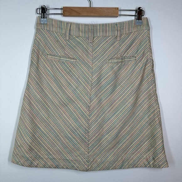 ANTHROPOLOGIE Pilcro & the Letterpress Pastel Candy Stripe Chino Skirt Size 4 - Picture 8 of 8